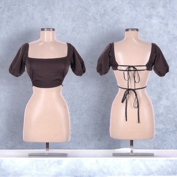 Shein Open Back Crop Top | SIZE 6 - Picture 1 of 4